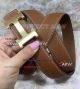 Perfect Replica Hermes Brown Leather Belt With Gold Buckle Men Belt (11)_th.jpg